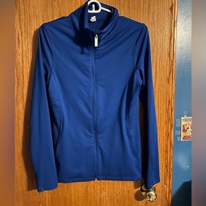 Women’s UNDER‎ ARMOUR blue zip up jacket SMALL EUC